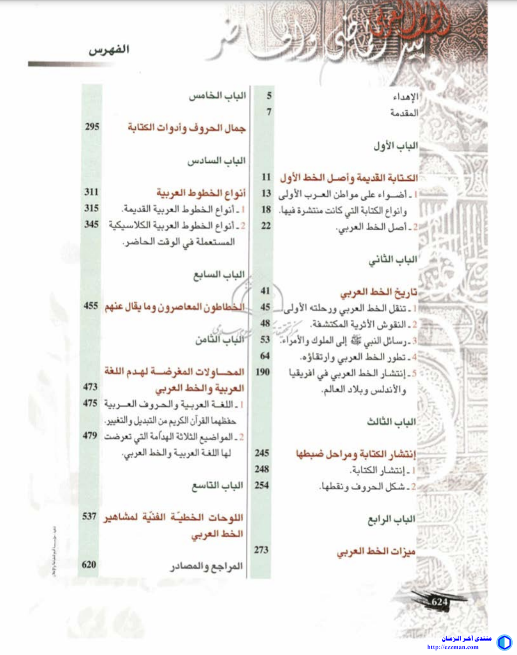 تاريخ الخط العربي الماضي والحاضر